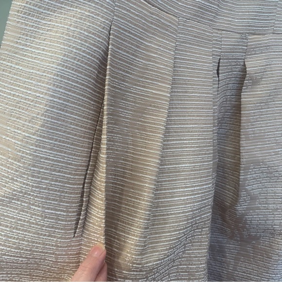 Tahari Sharon Fit & Flare Beaded Cocktail Dress 12 NWT Taupe Beige Party Classy - Picture 6 of 15